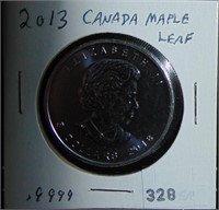 2013 Canada Silver Maple Leaf 1 Oz. .9999