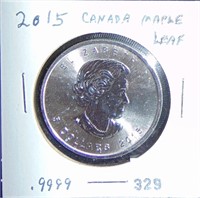 2015 Canada Silver Maple Leaf 1 Oz. .9999