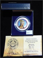 2002 Shawnee Tribe 1 Troy Oz. .999 Silver Dollar.