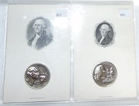 2 1972 Presidential Medallions: Washington, Jeffer