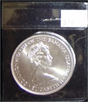 1971 Bahamas $5 .925 Sterling Silver BU 1.25 Troy