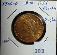 1906-D $10 U.S. Gold Eagle .900 XF.