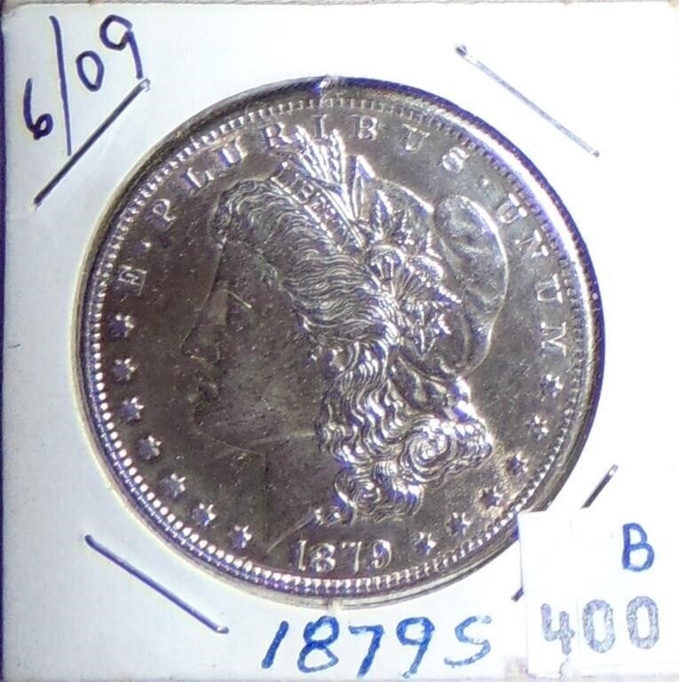 1879-S Morgan Dollar MS+.