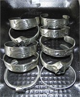 10 Pewter Bracelets from Thailand 1990's.