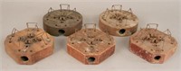 5 Victor Choker Wooden 4-Hole Mouse Traps