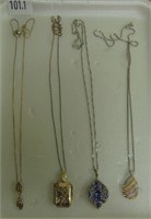 Variety of Sterling Necklaces.