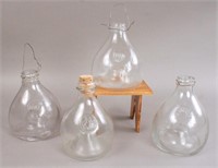4 Clear Glass Hanging Insect Traps - MULL, RHC