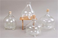 4 Clear Glass Tabletop Insect Traps