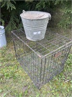 ANIMAL CAGE AND PAIL