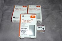 Lot (1) Seagate Basic 1TB and (2) Back Up Plus Ult