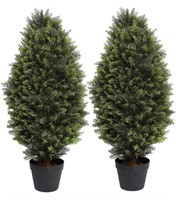 Artificial Ceder Topiary Tree, 2 Pack