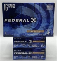 (OO) Federal 16 Gauge Maximum Rifled Slug HP,