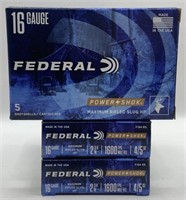 (OO) Federal 16 Gauge Maximum Rifled Slug HP,