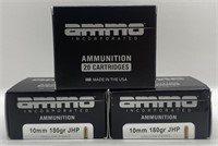 (OO) Ammo Inc. 10mm Hollow Point Cartridges,