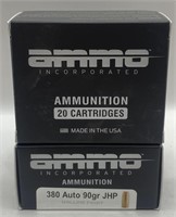 (OO) Ammo Inc. 380 Auto Hollow Point Cartridges,