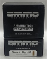 (OO) Ammo Inc. 380 Auto Hollow Point Cartridges,