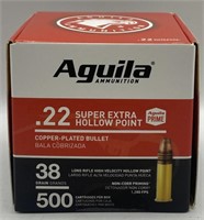 (OO) 500 Rounds: Aguila .22 LR Hollow Point
