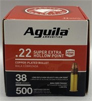 (OO) 500 Rounds: Aguila .22 LR Hollow Point