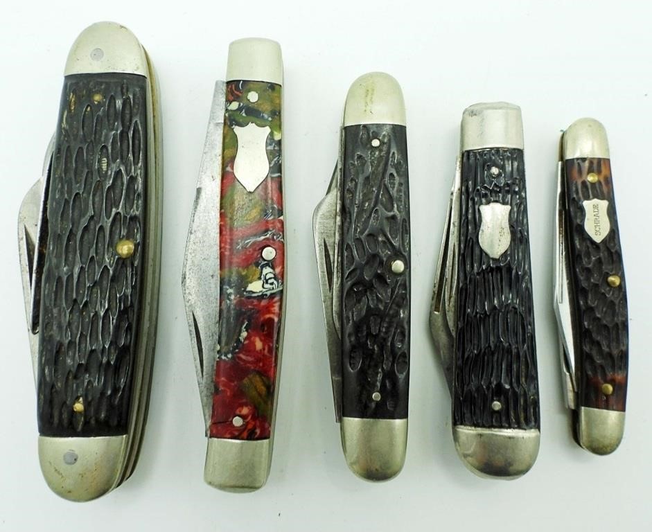 (5) Vintage Folding Pocket Knives; Pal Cutlery Co.