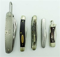 (5) Vintage Folding Pocket Knives;