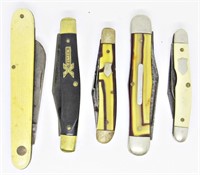 (5) Vintage Folding Pocket Knives;