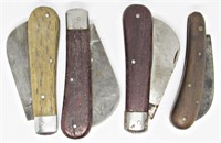 (4) Vintage Hawkbill Knife