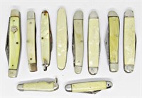 (10) Vintage Folding Pocket Knives;
