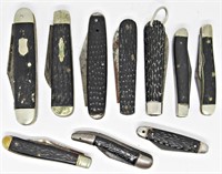 (10) Vintage Folding Pocket Knives;
