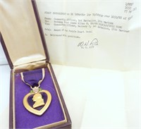 PURPLE HEART with PRESENTATION LETTER