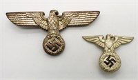 (2) WW2 GERMAN EAGLE MILITARY PINS