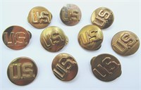 (10) U.S. PIN BACK INSIGNIA ROUNDS