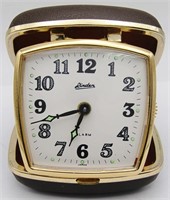Vintage Linden Win Up Travel Folding Alarm Clock
