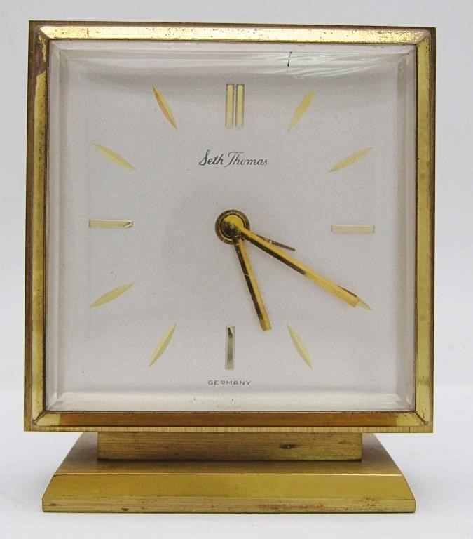 Vintage Seth Thomas Desk Alarm Clock; Working!