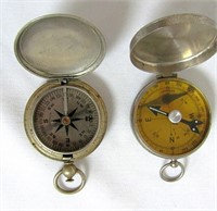 (2) VINTAGE COMPASSES PARTS /REPAIR