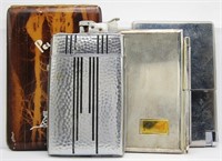 (3) Vintage Cigarette Holder Cases; (1) MemoPad