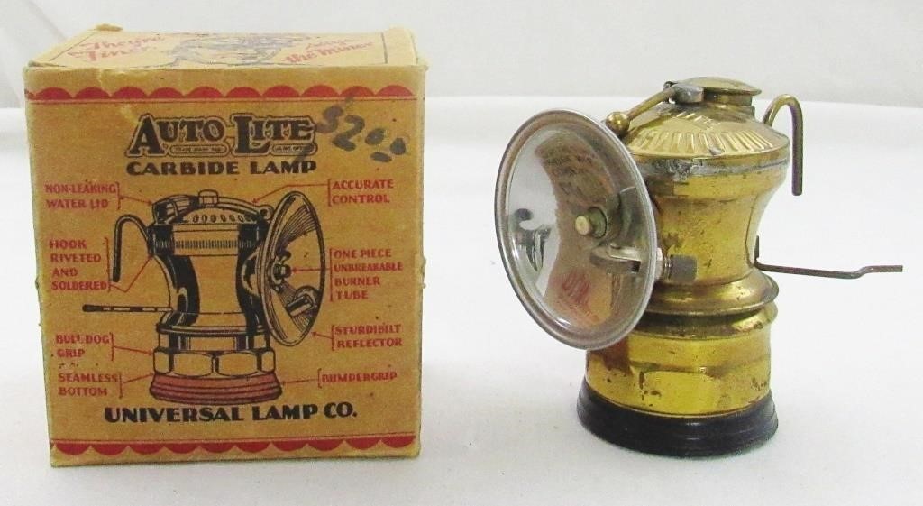 Vintage Auto-Lite Carbide Lamp - In Original Box