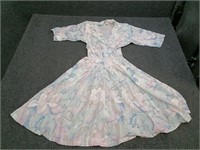 Vintage 80's Women's 7 floral pastels dress