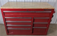 (CX) Husky Rolling Workbench With Solid Wood Top,