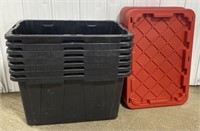 (CX) HDX Tough 27 Gallon Plastic Totes with Lids,