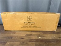 Blooming Lily Bamboo Bath Caddy