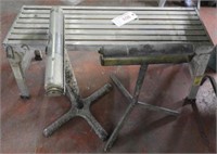 Aluminum Dunnage rack, 2 lumber roller support