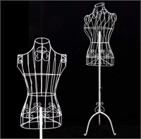 Female White Metal Steel Wire Mannequin Dress Form