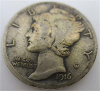 1916-S Mercury Silver Dime