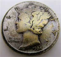 1924-D Mercury Silver Dime