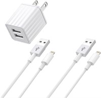 NEW 2-Pack 6FT iPhone Charger w/ Cables