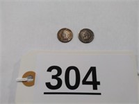 1888 & 1889 Indian Head Cents