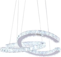 NEW $80 2 C Rings Crystal Chandelier