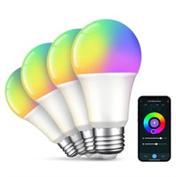 NEW-Smart Color Changing Light Bulbs (4 Pack)