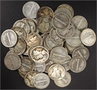 (50) MIXED DATE MERCURY DIMES