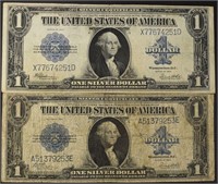 (2) 1923 $1 SILVER CERTIFICATES